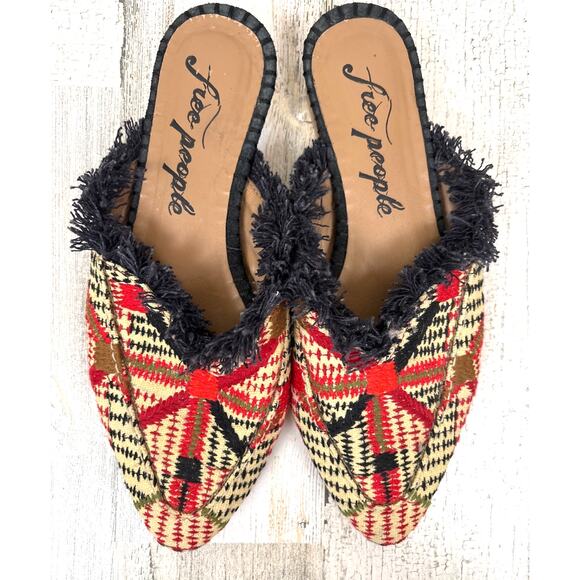free people Shoes - Free People New Port Fringe Slide Mules Womens EU 36 US 5.5 Multicolor Boho